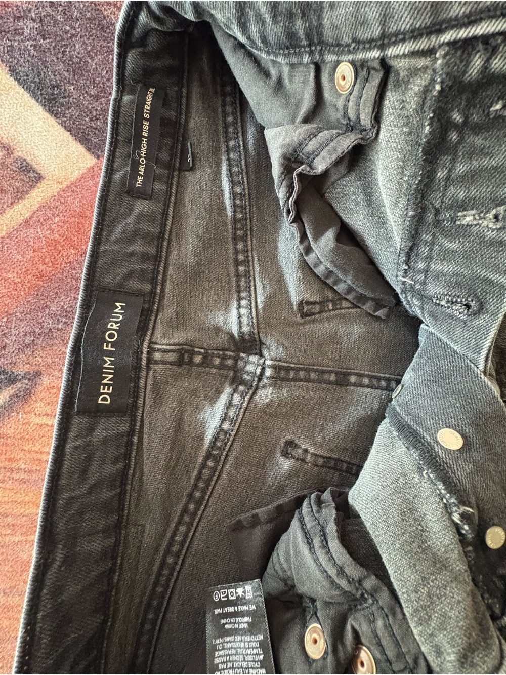 Denim Forum The Arlo High Rise Straight Jeans – 28L | Size 27 Black Casual - Picture 13 of 13